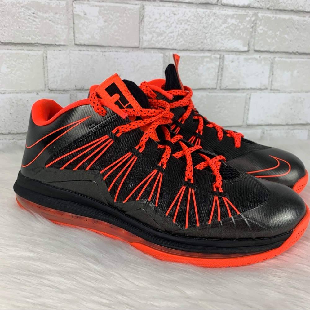 Nike Air Max Lebron 10 Low Black Total Crimson